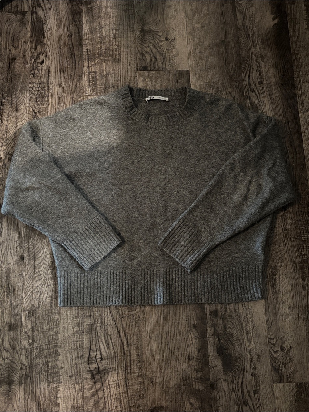 Zara Crewneck Sweater - Grey - Size Medium